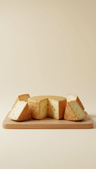 Rauchiger Schweizer Bauernkäse Laib, fest gereift