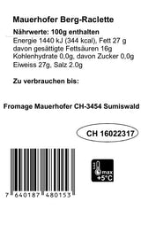 Berg-Raclette 200g